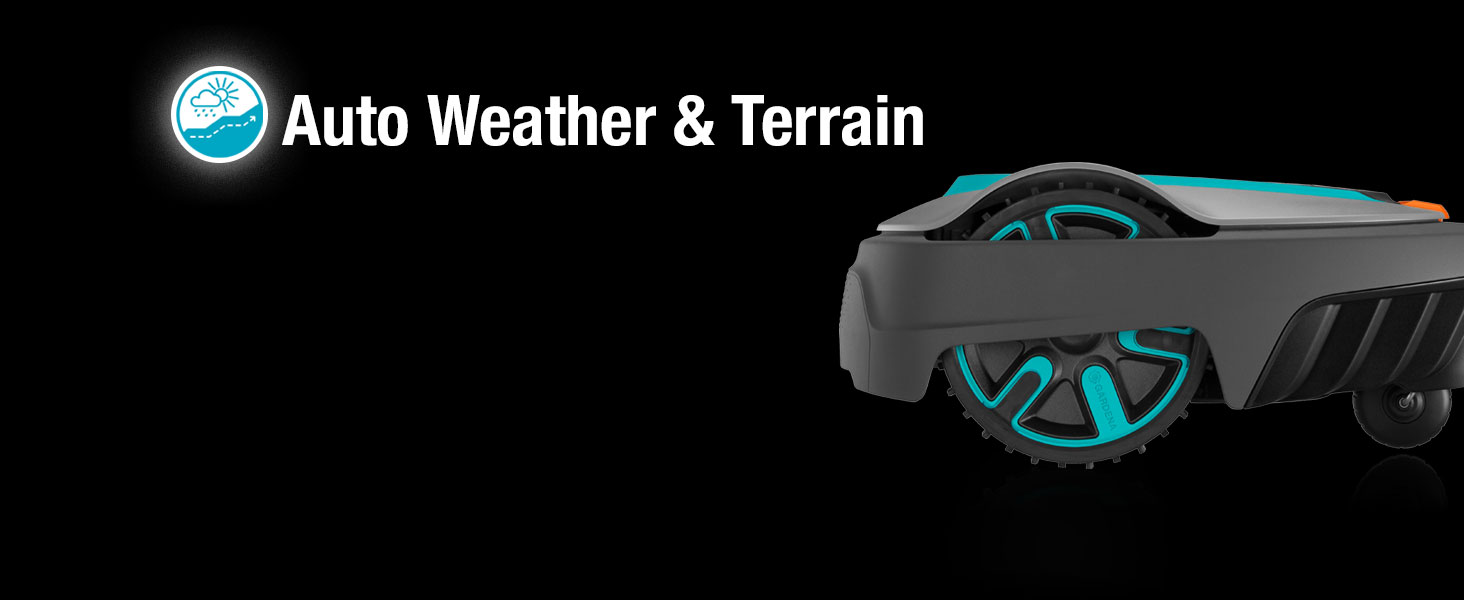 GARDENA SILENO Mähroboter, Mähroboter, Rasenroboter, Rasen mähen, Rasenmäher, Auto Weather & Terrain